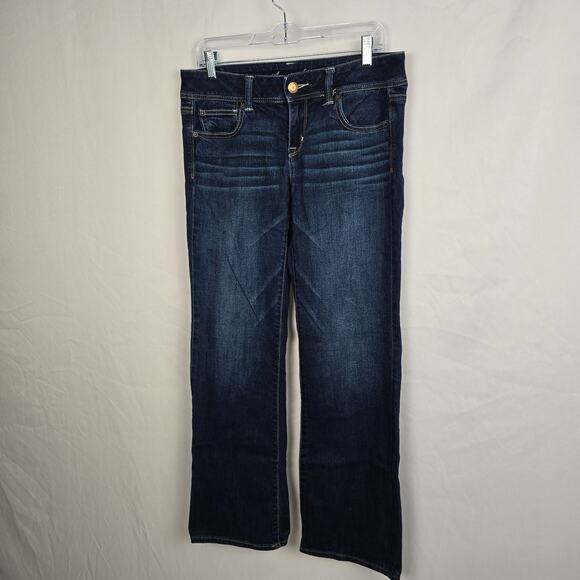 American Eagle Slim Boot Women's 10 Regular Stretch Blue Dark Wash - Picture 7 of 16